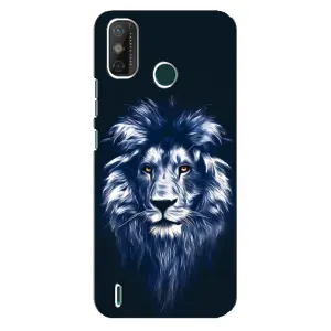 Чехол с картинкой на TECNO Spark 6 GO (KE5) (Лев - синий)