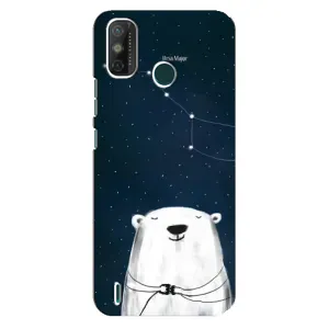 Силиконовый бампер с картинкой животных для TECNO Spark 6 GO (KE5) (Медведица)