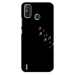 Чехол с картинками на черном фоне для TECNO Spark 6 GO (KE5) (Ноты)