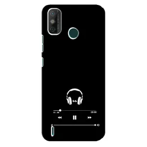 Чехол с картинками на черном фоне для TECNO Spark 6 GO (KE5) (Плеер)
