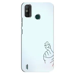 Чехлы (Знак сердечка) на TECNO Spark 6 GO (KE5) (Сердце на голубом)