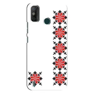 Силиконовый Чехол на TECNO Spark 6 GO (KE5) с картинкой Вышиванки (Силуэт вышиванки)