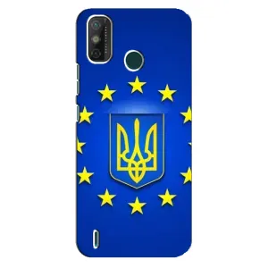 Чехол с Украинской символикой на Техно Спарк 6 ГО (Украина это Европа)
