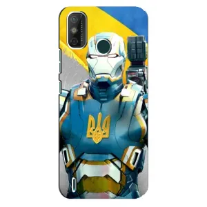 Силиконовый Чехол на TECNO Spark 6 GO (KE5) (Я-Украина) (Украинский робокоп)