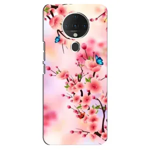 Чехол с принтом САКУРЫ на TECNO Spark 6 (Бабочки на сакуре)