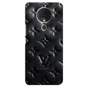 Текстурный Чехол Louis Vuitton для Техно Спарк 6 (Черный ЛВ)