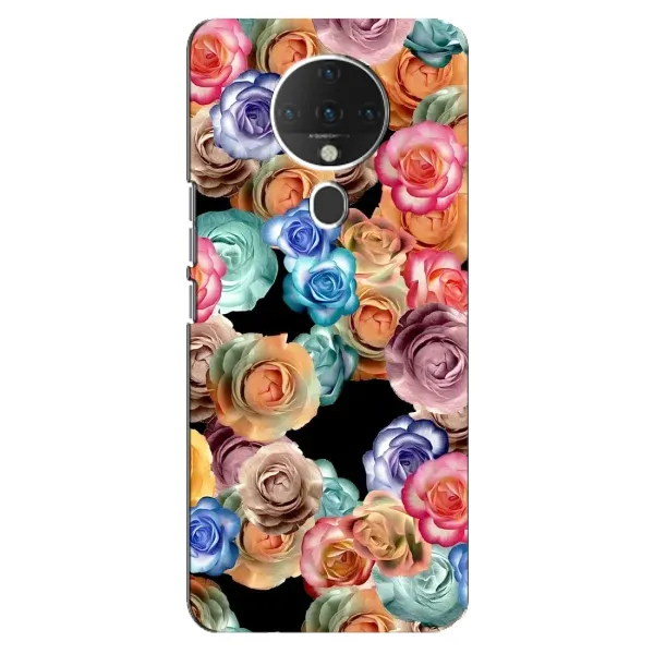 Чехол с рисунком «Цветы на черном» для TECNO Spark 6 Чехол с рисунком «Цветы на черном» для TECNO Spark 6