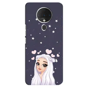 Чехол Стильные девушки на TECNO Spark 6 (Девушка и сердечки)