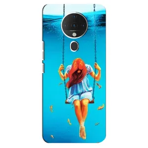 Чехол Стильные девушки на TECNO Spark 6 (Девушка на качели)