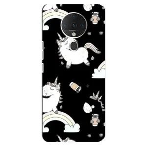 Чохол Unicorn на TECNO Spark 6 (Єдинорог з кавою)