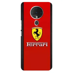 Силиконовый бампер с картинкой машины на TECNO Spark 6 (Ferrari Logo)