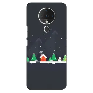 Силіконовий бампер на різдво для TECNO Spark 6 (Місто зимове)