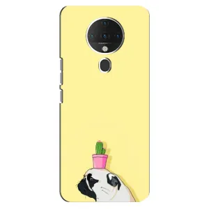 Бампер для TECNO Spark 6 с картинкой "Песики" (Кактус на голове)