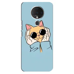 Бампер с изображением Котиков для Техно Спарк 6 (КОТИК в очках)