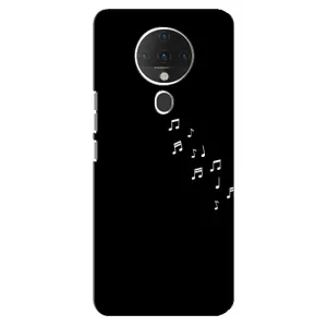 Чохол з картинками на чорному фоні для TECNO Spark 6 (Ноти)