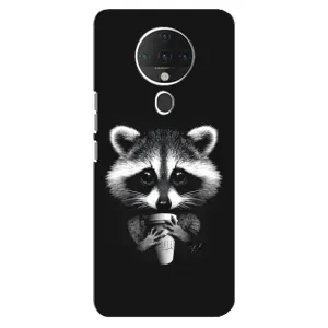 Силиконовый Чехол с Енотами на TECNO Spark 6 (С кофем)