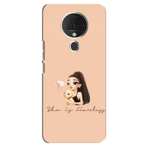 Силиконовый Чехол на TECNO Spark 6 с картинкой Стильных Девушек (С собакой)