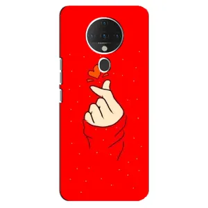 Чехлы (Знак сердечка) на TECNO Spark 6 (Сердце на красном)