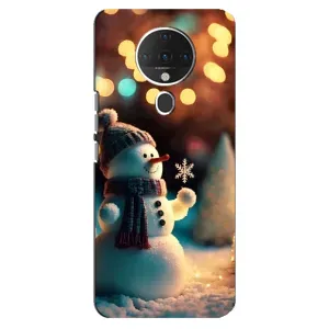 Чехлы на Новый Год TECNO Spark 6 (Снеговик праздничный)