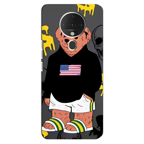 Чехол с рисунком «Teddy USA» для TECNO Spark 6