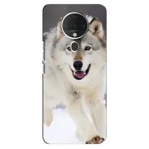 Чехол с Волком на TECNO Spark 6 (Волк на снегу)
