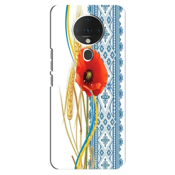 Чехол с рисунком «Вышиванка с цветком» для TECNO Spark 6