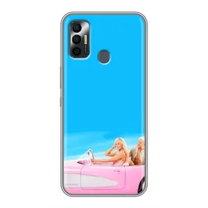 Силиконовый Чехол Барби Фильм на TECNO Spark 7 (KF6n) (Барби и Кен)