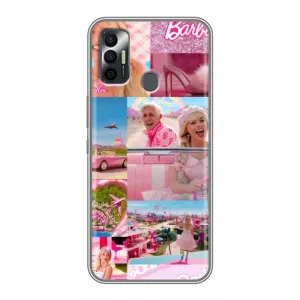 Силиконовый Чехол Барби Фильм на TECNO Spark 7 (KF6n) (Барби стиль)