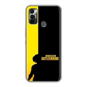 Чохол (TPU) з картинкою "Лого Пабг" на Техно Спарк 7 (Battlegrounds)