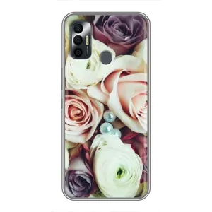Чохли з принтом Троянд для TECNO Spark 7 (KF6n) (Букет Троянд)