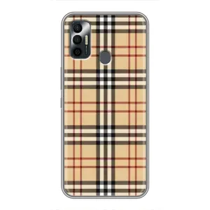 Чехол с Брендами одежды на Техно Спарк 7 (Burberry стиль)