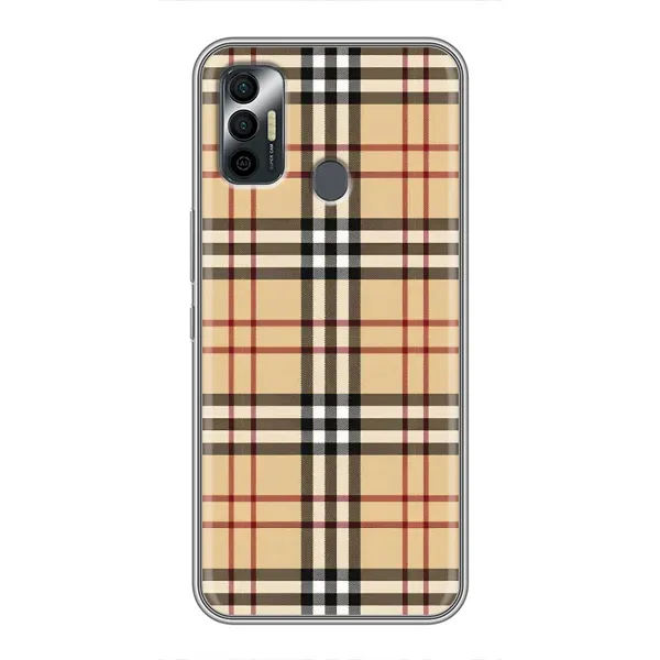 Чехол с рисунком «Burberry стиль» для TECNO Spark 7 (KF6n)