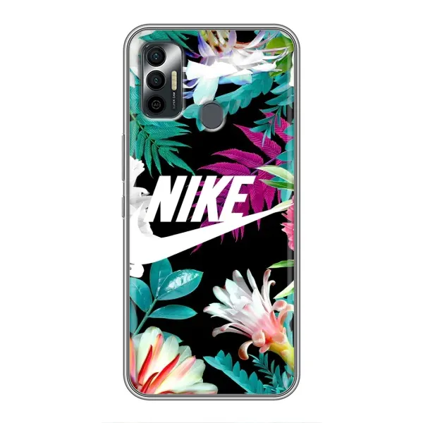 Чехол с рисунком «Цветочный Nike» для TECNO Spark 7 (KF6n) Чехол с рисунком «Цветочный Nike» для TECNO Spark 7 (KF6n)