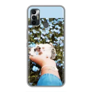 Чохли з зображенням різних тварин на TECNO Spark 7 (KF6n) (Їжачок в руці)