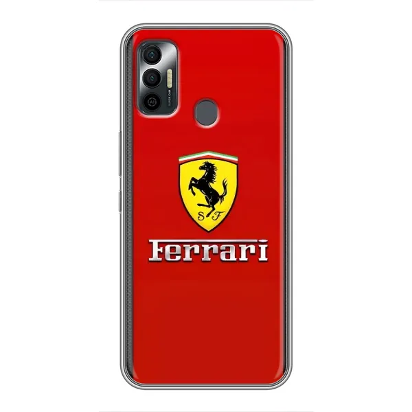 Чехол с рисунком «Ferrari Logo» для TECNO Spark 7 (KF6n)