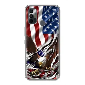 Чехол Флаг USA для TECNO Spark 7 (KF6n) (Флаг USA)