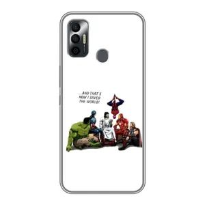 Чехлы для TECNO Spark 7 (KF6n) (Для Христиан) (Иисус супергерой)