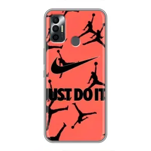 Силиконовый Чехол Nike Air Jordan на Техно Спарк 7
