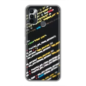 Чехол с рисунком «Код» для TECNO Spark 7 (KF6n)