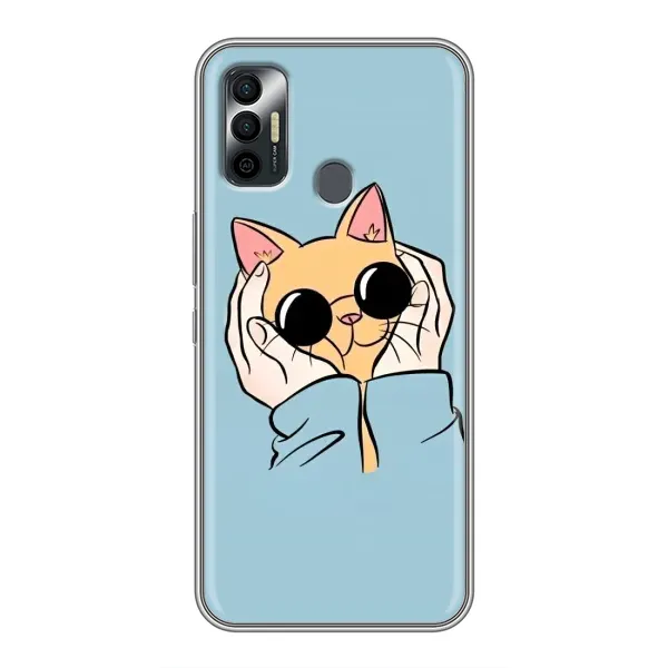 Чехол с рисунком «КОТИК в очках» для TECNO Spark 7 (KF6n) Чехол с рисунком «КОТИК в очках» для TECNO Spark 7 (KF6n)