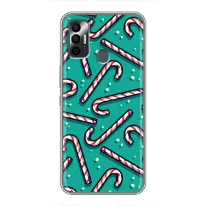 Силиконовый бампер на рождество для TECNO Spark 7 (KF6n) (Леденцы)