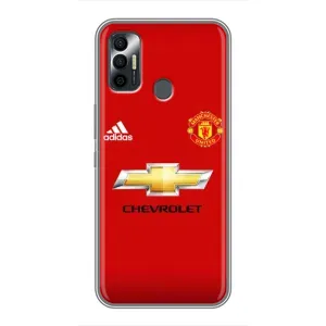 Силиконовые Чехлы принт Футбол на TECNO Spark 7 (KF6n) (Man United)