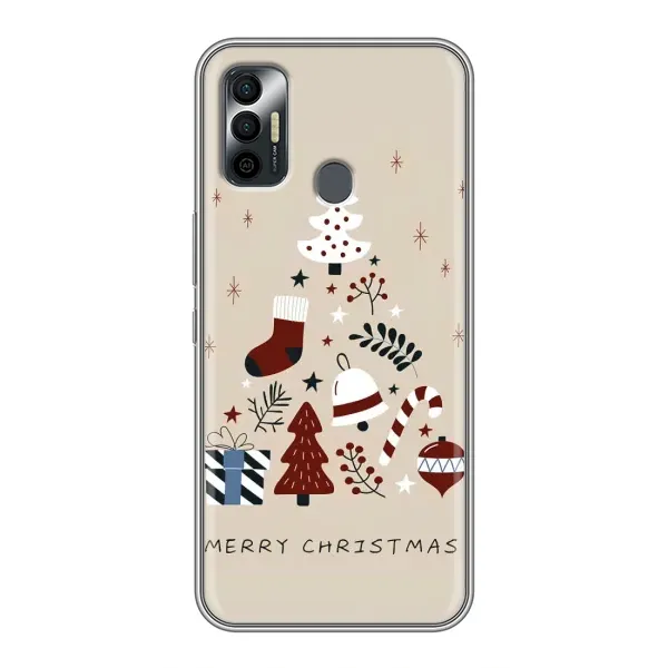Чехол с рисунком «Merry Christmas» для TECNO Spark 7 (KF6n) Чехол с рисунком «Merry Christmas» для TECNO Spark 7 (KF6n)