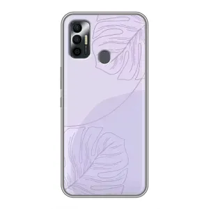 Чохол квітковий дизайн для TECNO Spark 7 (KF6n) (Монстера фіолетова)