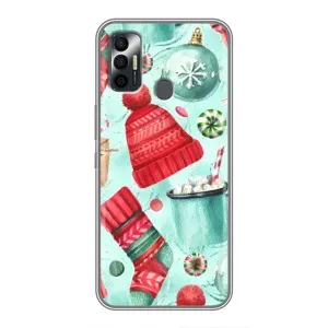 Чехол Санта Клаус для TECNO Spark 7 (KF6n) (Одежда)