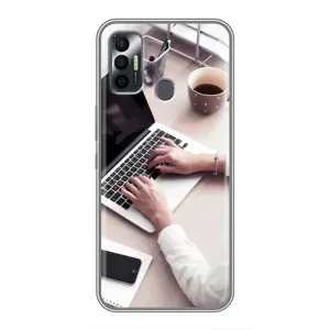 Силиконовый бампер (Работники) на TECNO Spark 7 (KF6n) (Офисный работник)