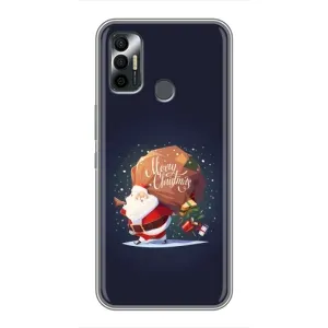 Чехол Санта Клаус для TECNO Spark 7 (KF6n) (Подарки от Санты)