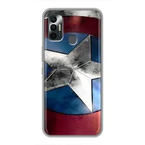 Чехол с Щитом Капитана Америки на TECNO Spark 7 (KF6n) (Щит Капитана Америки)