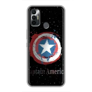 Чехол с Щитом Капитана Америки на TECNO Spark 7 (KF6n) (Щит Капитана)