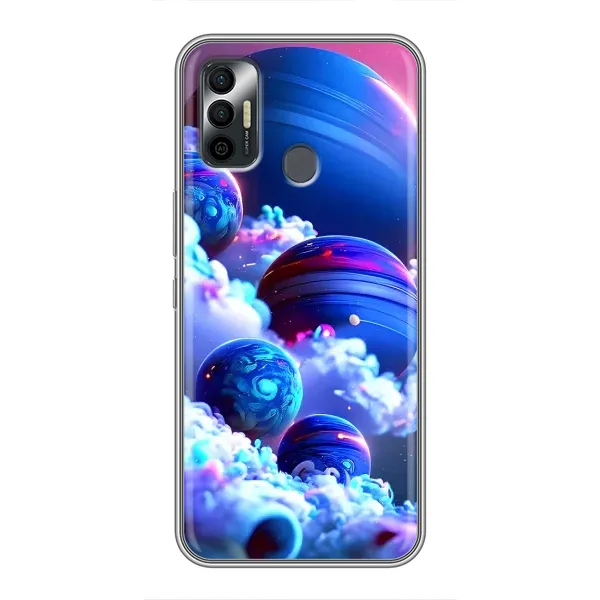 Чехол с рисунком «Синие планеты» для TECNO Spark 7 (KF6n) Чехол с рисунком «Синие планеты» для TECNO Spark 7 (KF6n)